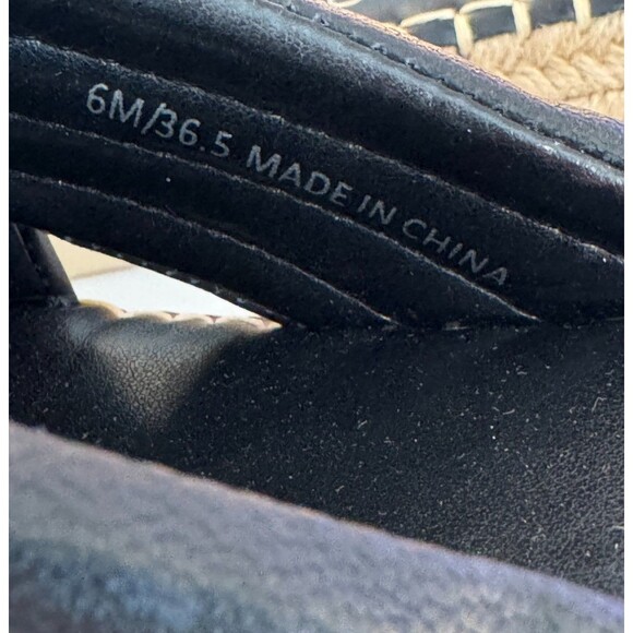 Vince Camuto Espadrille Slides Sz 6 Padded Black Sandals Summer Comfort Casual - Picture 11 of 11